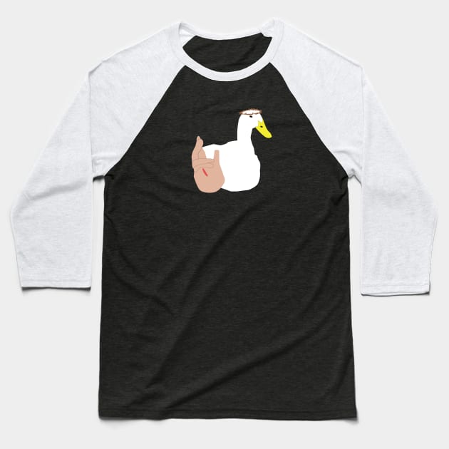 Duck Jesus Baseball T-Shirt by Whack